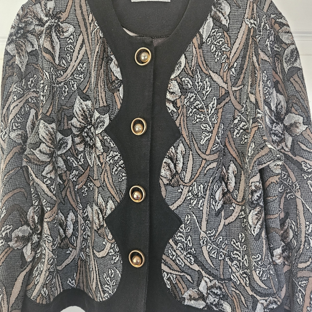 VTG Pablo Collection Floral Tapestry Jacket | Size 18 (Fits Modern XL) - Picture 4 of 8